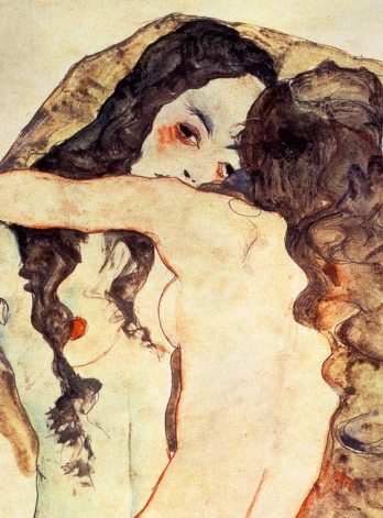 Egon Schiele, Zwei sich umarmende Frauen